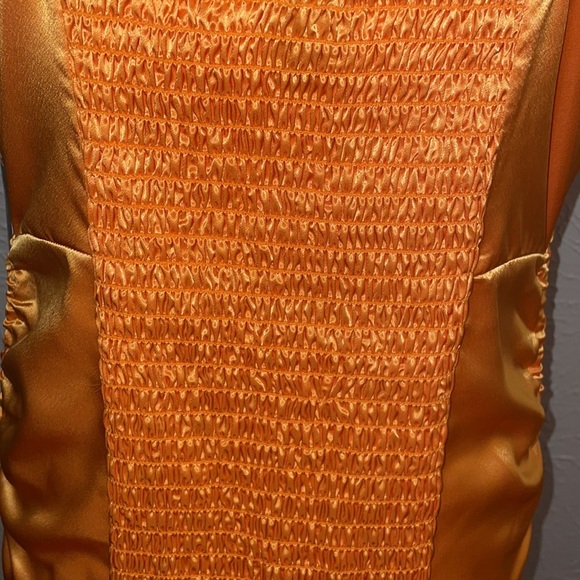 Wild Fable Orange Satin Bodycon Dress Large - Picture 6 of 14
